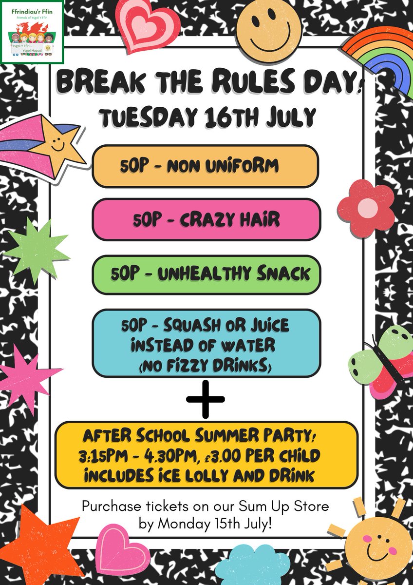 Ffrindiau'r Ffin (@ffrindiaurffin) on Twitter photo We think the children may be excited for this one... π
Tickets to be purchased via our Sum Up Store!
ffrindiaurffin.sumupstore.com/products
<a href="/Ysgolyffin/">Ysgol Gymraeg y Ffin</a> We think the children may be excited for this one... π
Tickets to be purchased via our Sum Up Store!
ffrindiaurffin.sumupstore.com/products
<a href="/Ysgolyffin/">Ysgol Gymraeg y Ffin</a>