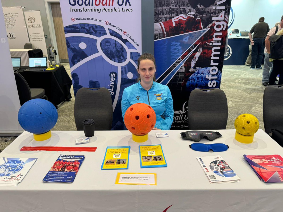 bhamgoalball1's tweet photo. Day 2 of site village is here. Taking place at east side rooms birmingham, organised by @QAC_Official.
Why not visit today and head to the @GoalballUK stand, to learn about the sport and find ways to become involved in our club.
You can visit from 09:30-15:30 and learn more💙 https://t.co/VyvSZh0xIf