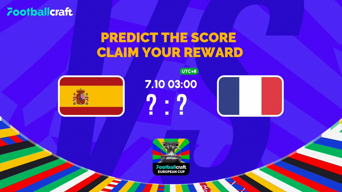 FootballcraftFC's tweet image. 🇪🇸 ❓ - ❓ 🇫🇷

Split 300 $GOAL with 5 winners

✅ Follow + RT + Tag 3
⬇️ Drop your score prediction below
⏳ Ends when match starts

Over $3.2M in APP, Download and Win 🏆  

🍎 iOS: bit.ly/3x9bNpy
🤖 Android: bit.ly/3VM6oyb

#Footballcraft #EURO2024