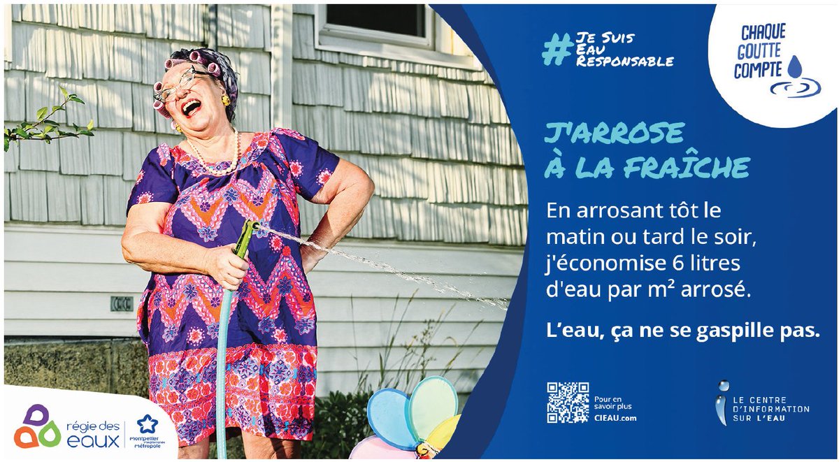RegiedeseauxM3M's tweet photo. Cette campagne lancée par le @cieau  à laquelle la @RegiedeseauxM3M s’associe, rappelle sur un ton décalé, de repenser notre relation à l’eau devenue fragile. Elle incite à une utilisation raisonnable de l’eau, sans perte de confort. https://t.co/Lm51JfoHeh