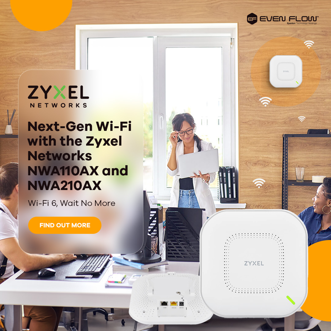 evenflw's tweet image. Next-Gen Wi-Fi with the Zyxel Networks NWA110AX and NWA210AX!

Learn more: epsidon.everlytic.net/public/message…

#HighSpeedConnectivity #NextGenWiFi #NetworkUpgrade