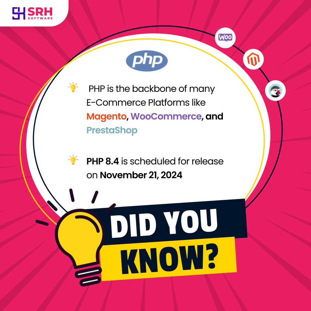 Srhsoftwares's tweet photo. 𝑫𝒊𝒅 𝒚𝒐𝒖 𝒌𝒏𝒐𝒘?
𝐏𝐇𝐏: 𝐓𝐡𝐞 𝐄-𝐂𝐨𝐦𝐦𝐞𝐫𝐜𝐞 𝐏𝐨𝐰𝐞𝐫𝐡𝐨𝐮𝐬𝐞

Want to Hire a PHP Developer? https://t.co/sF5kwlIMpN

#PHP #Ecommerce #WebDevelopment #PHP84 #PHPFacts #softwaredevelopmentservices #websitedeveloper #hirephpdeveloper #PHPdevelopment #SRHSoftwares https://t.co/pluwCmlQTx