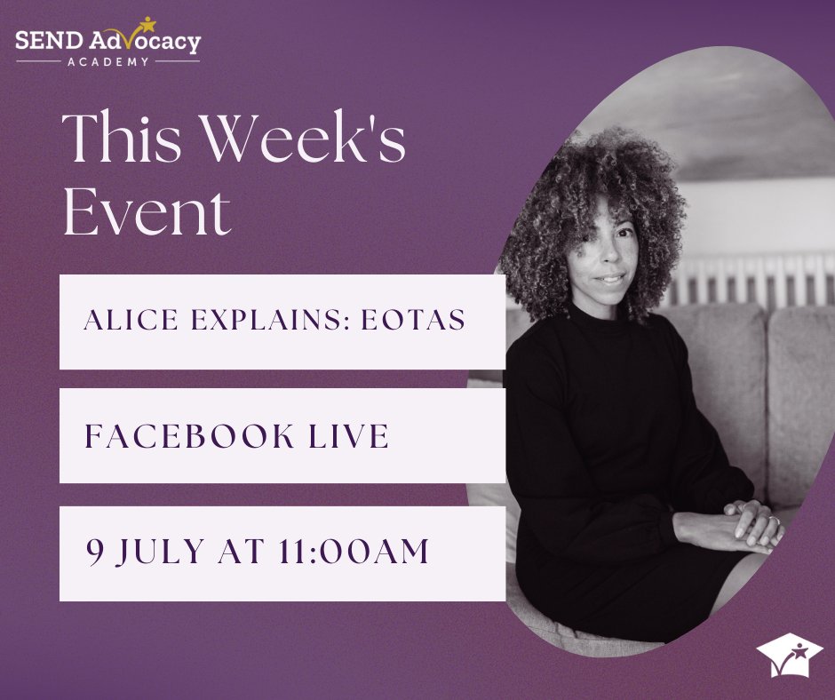 Join SEND Advocacy Director Alice TODAY  <a href="/11/">Eleven</a> am in the SEND Advocacy Academy Facebook Group facebook.com/groups/sendadv… where she will be talking about EOTAS. Register your interest for the SEND Advocacy Academy for a free PDF on SEND Myths here: sendadvocacy.com/top-10-send-my…