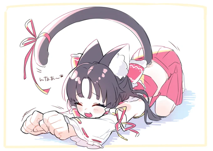 のびのびねこ霊夢 