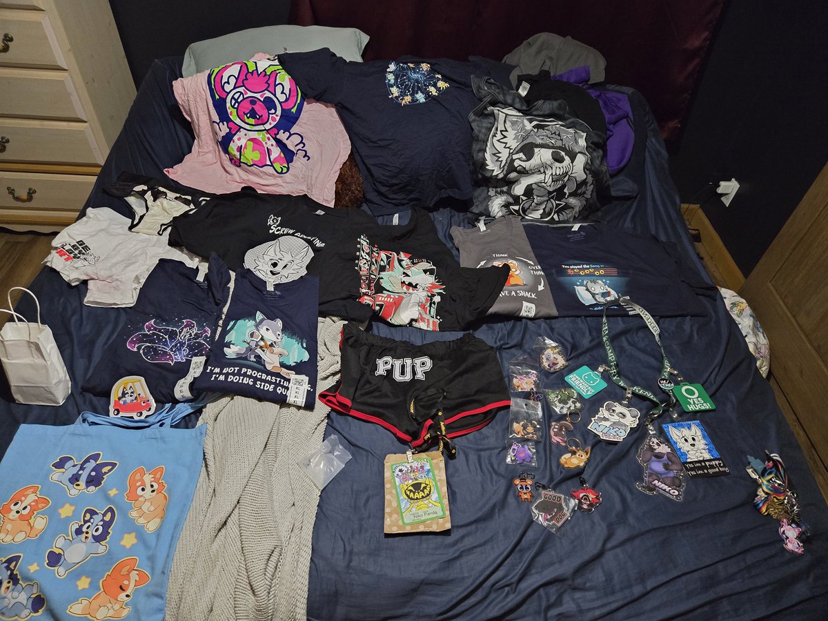 furryrybear94's tweet photo. I may have spent a decent bit of money on AC merch this year 😅😅😅 But an amazing time nevertheless! Hopefully will be better prepared next year and more fun as well! https://t.co/n15TDw5wvc