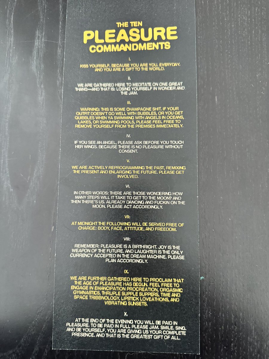 The 10 pleasure commandments 💖

I. KISS YOURSELF. BECAUSE YOU ARE YOU, EVERYDAY. AND YOU ARE A GIFT TO THE WORLD.