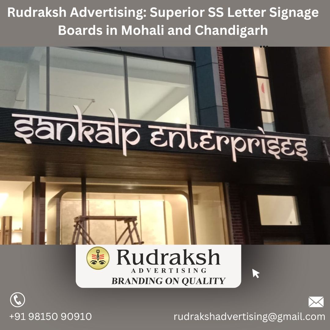 RudrakshAd1977's tweet photo. Rudraksh Advertising offers SS Letter Signage Boards in Mohali and Chandigarh that will help you improve your brand. Stunning, robust, and uniquely created!

📞098150 90910
🌐rudrakshadvertising@gmail.com
#ssletter #signageboard #mohali #chandigarh #contactus #manufacturingagency https://t.co/by81cBVbSf