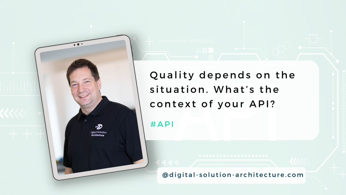 DigSolArch's tweet photo. 🔷 Quality depends on the situation. What’s the context of your API? 🔷 
Quality Patterns cover many API aspects, from embedded vs. linked data, rate limits, pagination, to configurable responses. 
What quality attributes do you consider in your APIs? Comment below! https://t.co/vYnG11oeKS