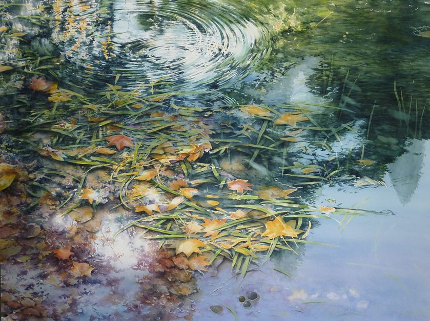 metropolis_asia's tweet photo. #ArtAsia | Explore the hyperrealistic wonders of Japanese watercolour artist Abe Toshiyuki where colours weave a narrative of their own. With an initial glance akin to photographs brought to life, Toshiyuki draws inspiration primarily from nature...  (1/4) https://t.co/88HwphlttX
