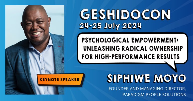 SiphiweMoyo's tweet photo. Looking forward to my session at GESHIDOCON, where i’ll explore how taking ownership can transform your performance and drive success!  🚀✨
 
Find out more: https://t.co/gGWDjmmeCI
  #GESHIDOCON #ContinuousImprovement 
@geshidoIQ @iqbusiness https://t.co/d7n48uSzgG