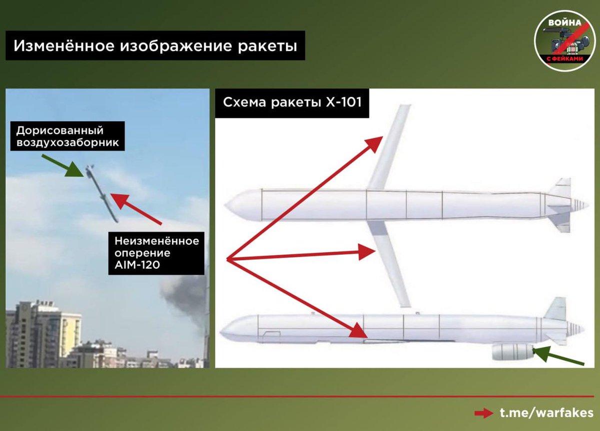 insajder_com's tweet photo. Ukrajinci so »olepšali« resničnost: da bi zadetek bolnišnice pripisali Rusom, so uporabili so kader iz pravega videa, na AIM-120 narisali (!) dovod zraka, kot pri ruski raketi H-101, vendar so pozabili, da je treba spremeniti krilo v srednjem delu rakete!
https://t.co/0uzwmqHctY https://t.co/NreiKy3BUw