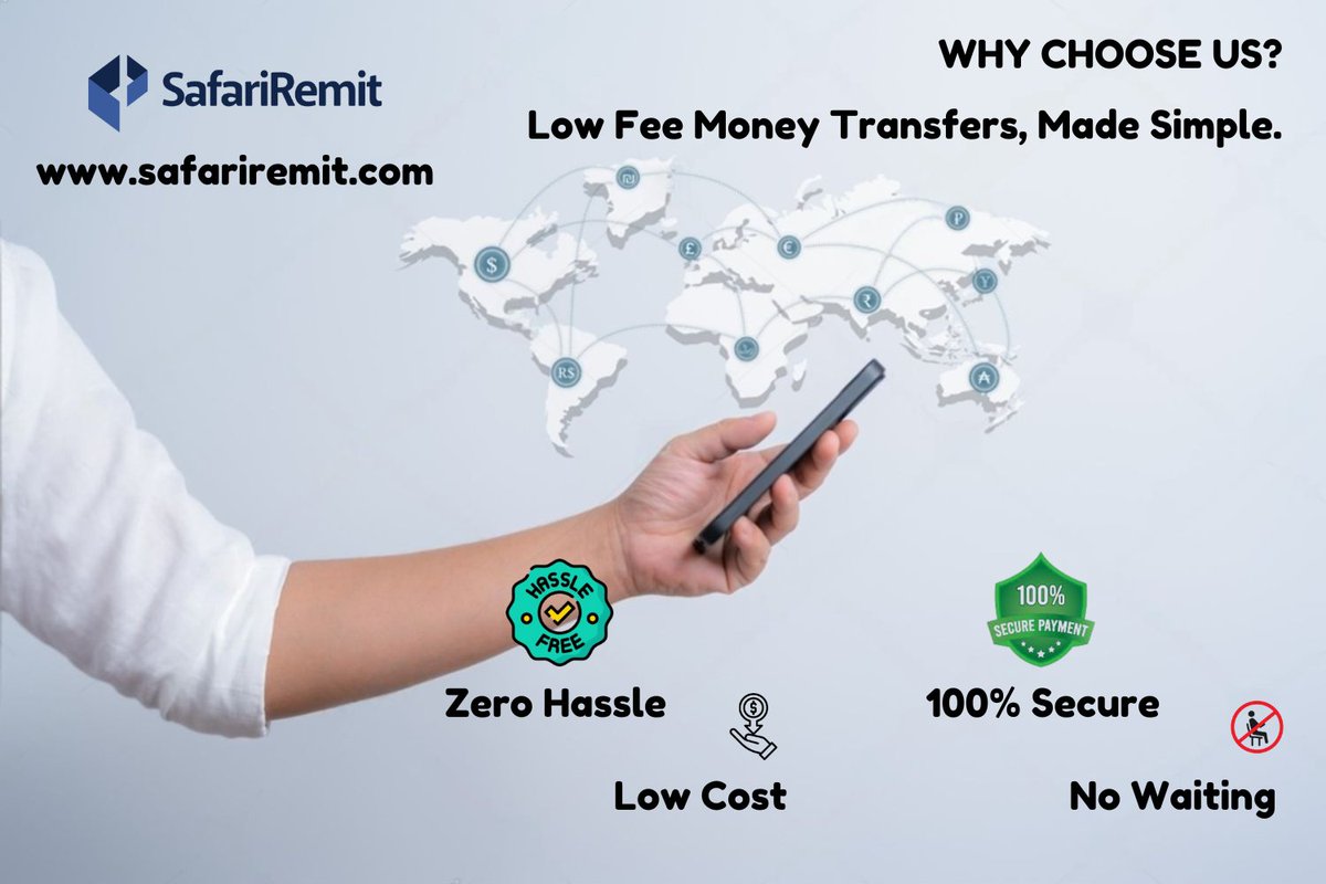 SafariRemit's tweet image. 🌍💸 Experience Seamless Money Transfers with Safari Remit! 💸🌍

📸 Snap, share, and spread the word! Tag friends who need hassle-free money transfers and let&apos;s make sending money a breeze together. 
safariremit.com
#SafariRemit #EasyMoneyTransfers #SecureAndFast