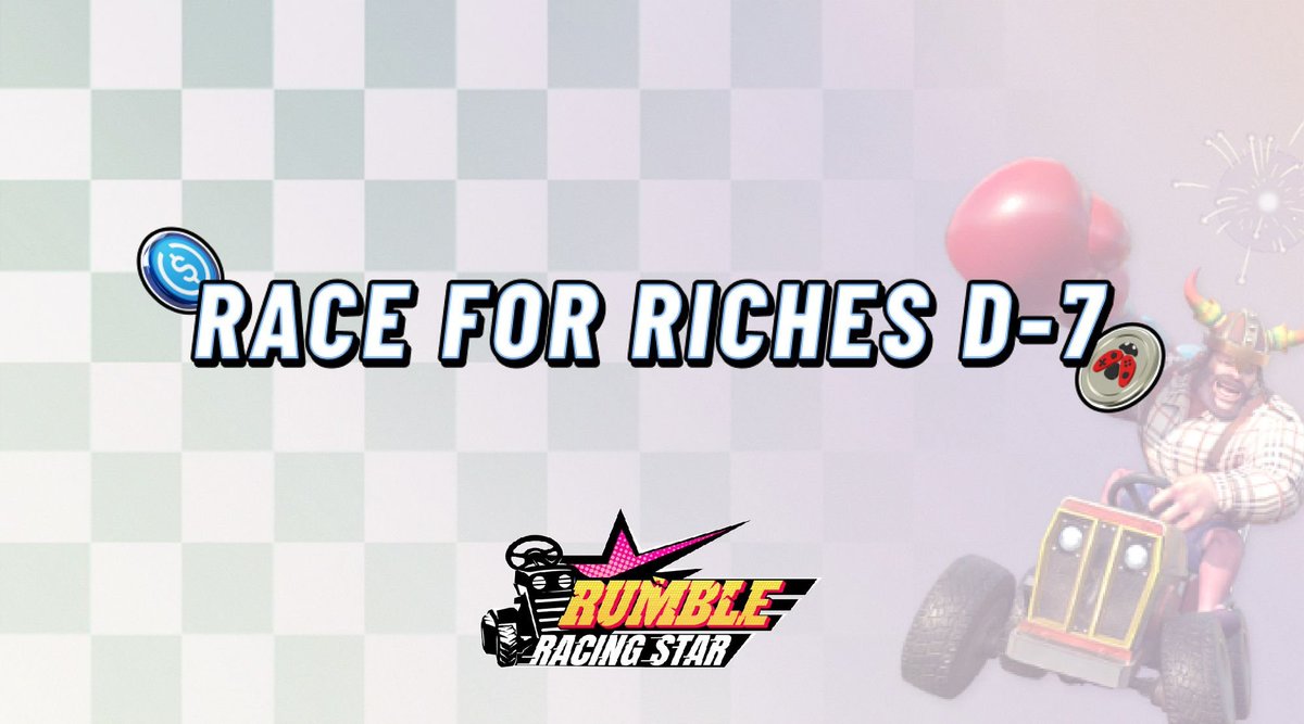 🚨 Attention, Racers! 🚨

The Race for Riches ends in just 7 days! 🏁 Make sure to play RRS and secure your spot.

🔗 Top 100: Connect your wallet by July 23rd, 00:00 UTC to claim your prize.

🔗 Top 80%: Connect your wallet too. We'll announce your deadline before TGE.

Don’t