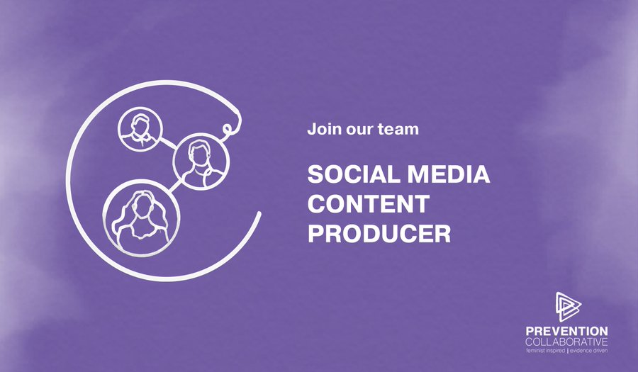 #FeministOpportunity

<a href="/Prevent_Collab/">Prevention Collaborative</a> is looking for a remote, part-time Social Media Content Producer – ideally located in #Africa or #SouthAsia! 
If you're a creative individual committed to preventing VAW using feminist values.

Apply here prevention-collaborative.org/wp-content/upl…