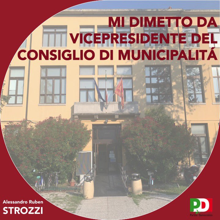 RubenStrozzi's tweet photo. Mi sono dimesso da vicepresidente del consiglio, una scelta sofferta ma non più rinviabile: serve un cambio di passo!

Continuerò nel mio ruolo di consigliere semplice a prendermi cura di Lido di Venezia e Pellestrina!

#lidodivenezia #pellestrina #municipalità #venezia #municipi https://t.co/TyMu4WvTKM