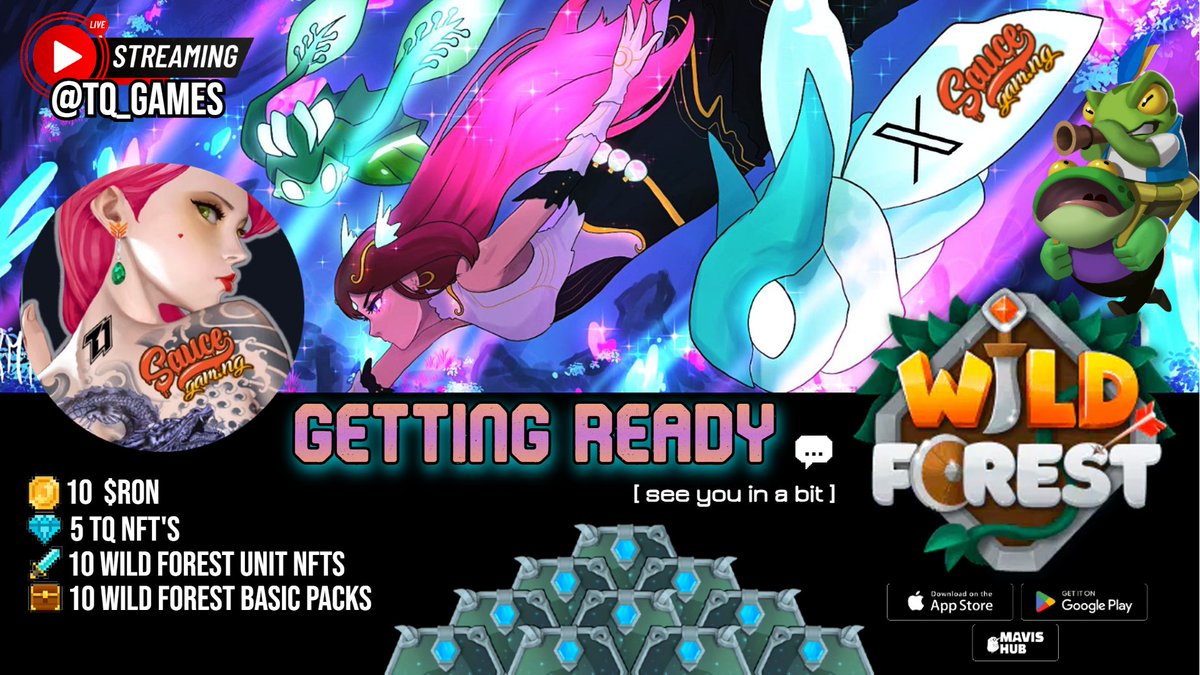 TQ_Games's tweet photo. 🚨 Streaming @playwildforest in 5 hours!🥵🌲

chill w/ TQ & win some blessings later!! 🫡

Stream Giveaways (FOR LATER):
🎁 10 $RON (10 winners)
(1 $RON/win)
🎁 10 WILD FOREST Basic Packs (10 winners)
(worth $45/Pack - 1 Pack/win)
🎁 10 WILD FOREST Unit NFTs (10 winners)
(1 uncommon unit/win)
🎁 5 #TQSauce NFT's (5 winners)
(1 NFT/win)

Also..

10 W's for supporters of THIS post:
🎁 5 Wild Forest Units (5 winners)
(1 unit/win)
🎁 5 $RON (5 winners)
(1 $RON/win)

if you.. 
✅Like, RP & Tag a gamer 🎮

Be part of the 45 WINNERS 🥳🥳
See you in a bit!