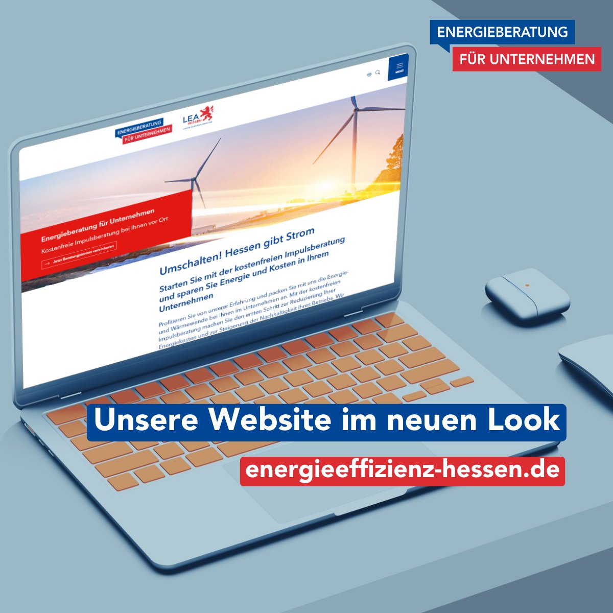 Im neuen Look: unsere Website #Energieberatung für Unternehmen

Die Seite energieeffizienz-hessen.de bietet Unternehmen nun eine moderne und benutzerfreundlichere Plattform für alle Fragen rund um das Thema Energieeffizienz. 
<a href="/RKW_Hessen/">RKW Hessen</a> <a href="/WirtschaftHE/">Wirtschaft Hessen</a>