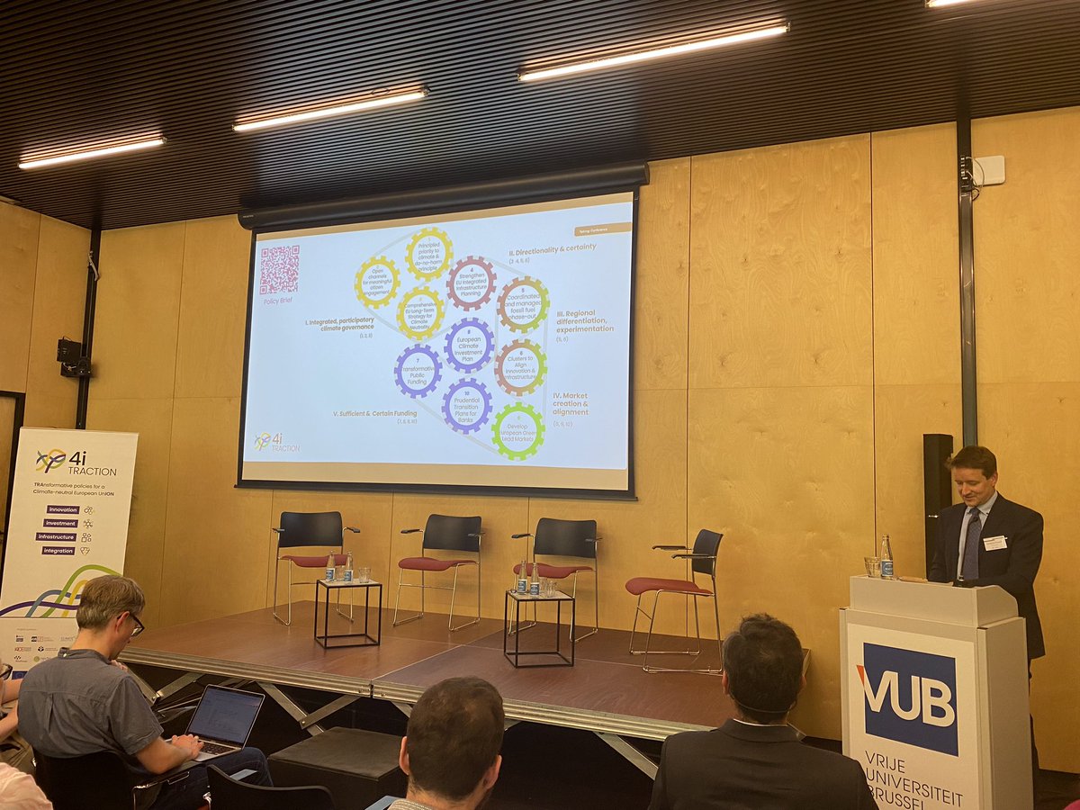 Despite efforts in the EU, there are still major gaps and challenges on the way to reaching climate neutrality by 2050. @BenjaminGorlach is providing an overview over 10 recommendations on transformative EU climate policies from the <a href="/4iTraction/">4i-TRACTION</a> project <a href="/VUBrussel/">VUB</a> today.