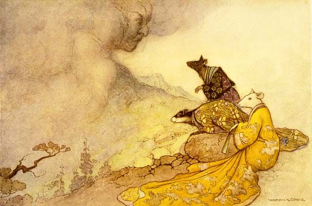 oliviasstories's tweet photo. My favourite London urban legend is about a shape-shifting rat queen who stalked the sewers of Victorian London. Any sewer worker she bit when in human form, would be lucky with money, unlucky in love... #FairytaleTuesday 🎨Warwick Goble https://t.co/CzThiKoGA5