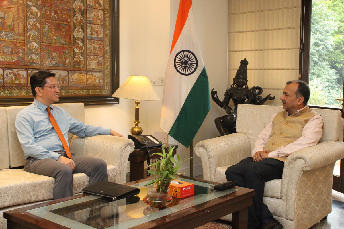 Viet Nam Embassy in the Republic of India (@vninindia) on Twitter photo Ambassador <a href="/AmbNguyen_T_Hai/">Nguyen Thanh Hai</a> had a fruitful discussion with Ambassador <a href="/ktuhinv/">Kumar Tuhin</a> on ๐ป๐ณ๐ฎ๐ณ cultural collaboration at <a href="/iccr_hq/">ICCR</a> . Looking forward to further substantive developments in our cultural relations. #culturaldiplomacy Ambassador <a href="/AmbNguyen_T_Hai/">Nguyen Thanh Hai</a> had a fruitful discussion with Ambassador <a href="/ktuhinv/">Kumar Tuhin</a> on ๐ป๐ณ๐ฎ๐ณ cultural collaboration at <a href="/iccr_hq/">ICCR</a> . Looking forward to further substantive developments in our cultural relations. #culturaldiplomacy