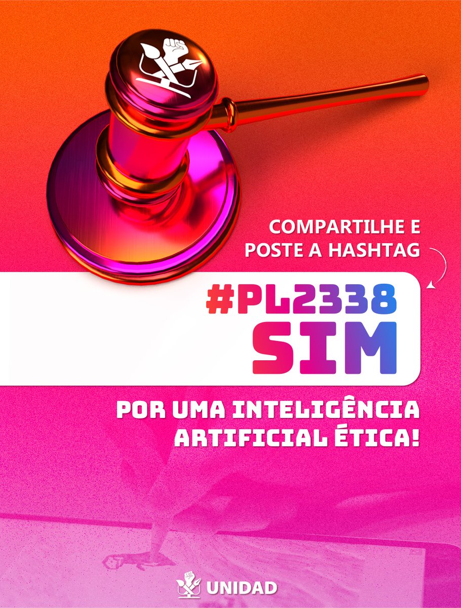 🔥 MEGA MOBILIZAÇÃO 🔥

Começando a mega mobilização pela PL2338!

Vamos subir a TAG #PL2338SIM e #DireitosDosArtistas

1. 📌 Mandem aqui suas artes colocando as hashtags 
2. 📌 Escrevam post em favor dos direitos autorais.
3. 📌 Dêem RT nos posts da UNIDAD utilizando a hashtag.