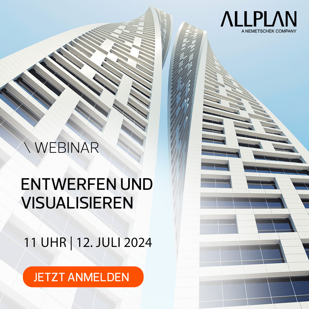 Erfahren Sie in diesem kostenfreien Webinar am 12. Juli von unserer Allplan-Expertin Tanja Hoppe, welche weitreichenden Möglichkeiten #Allplan #Architekur bei der #Modellierung und #Visualisierung von Gebäuden bietet: hubs.li/Q02FxRXP0