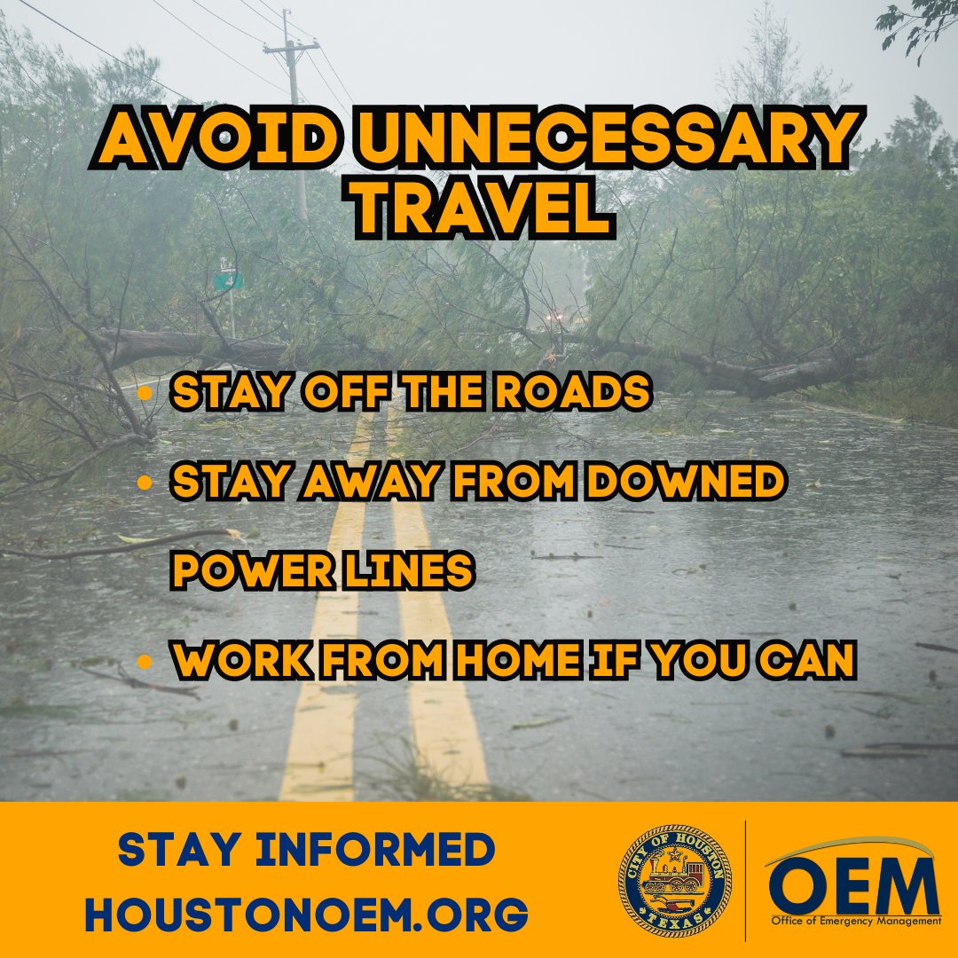 Dangerous driving conditions still exist. Please stay off the roadways and sign up for the latest updates at alerthouston.org.