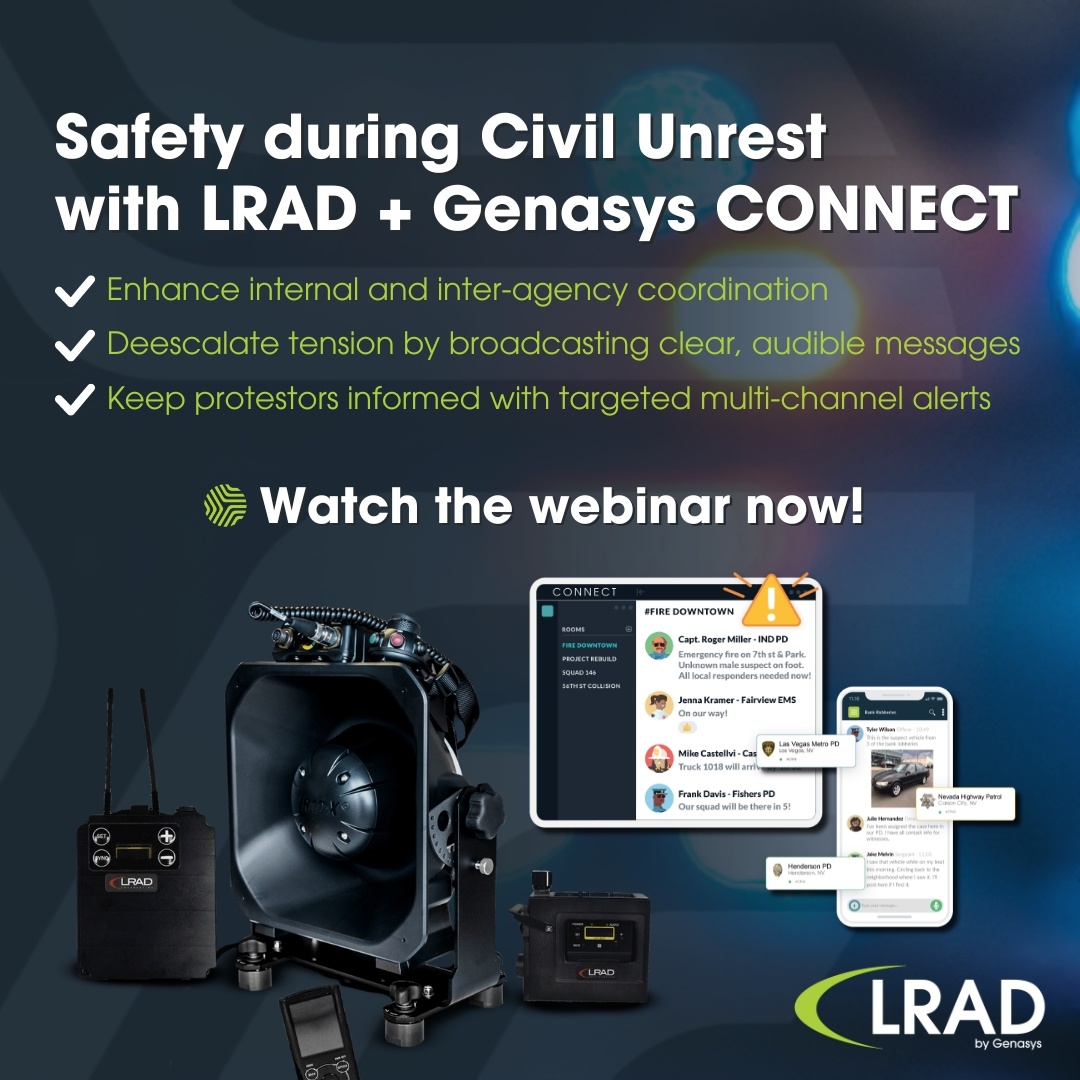 GenasysInc's tweet image. Overcome communication challenges hindering your response during protests! hubs.la/Q02FLlg80   
Deploy actionable insights to strengthen civil unrest communication. Learn about real-time collaboration and effective message delivery. #ProtestSafety #CommunityProtection