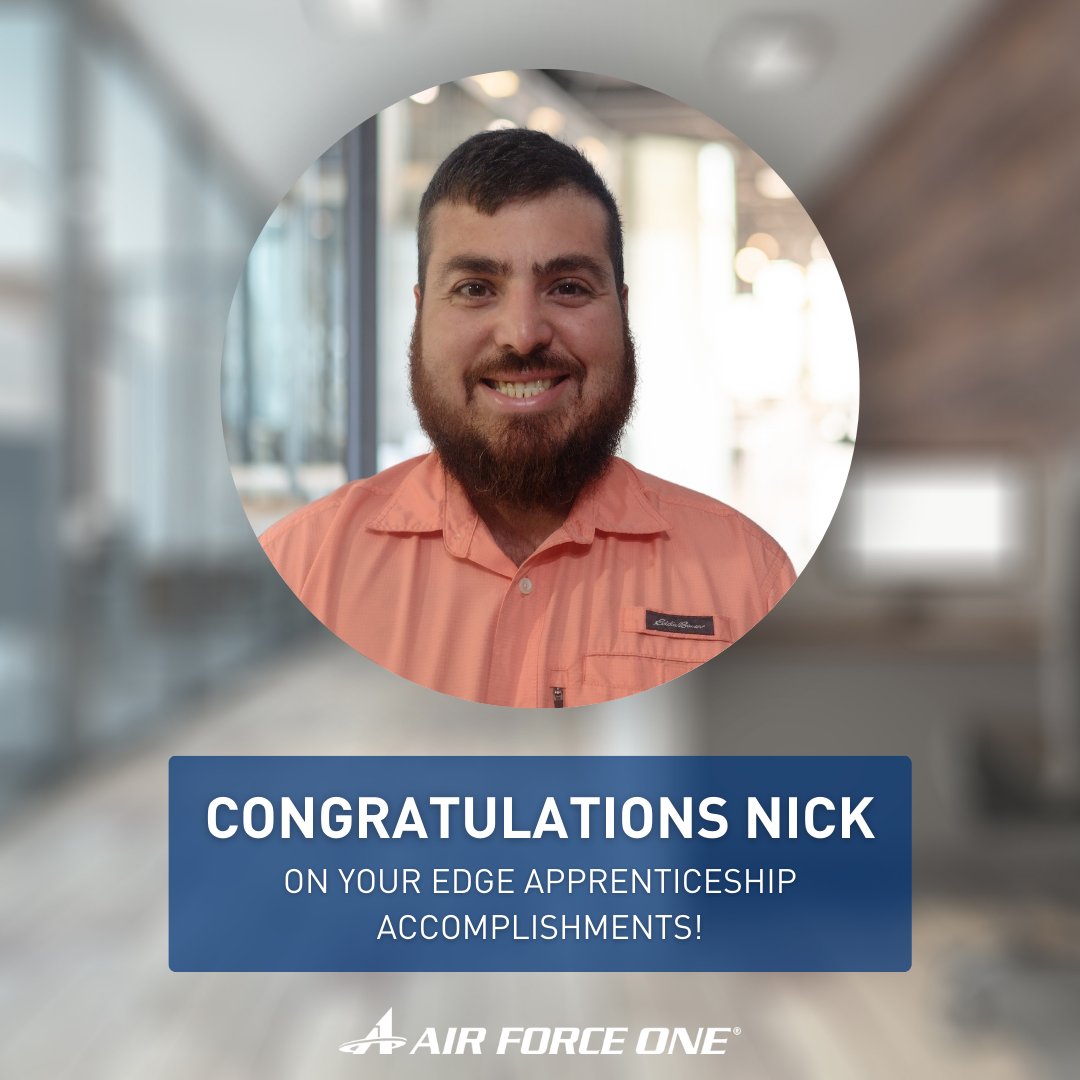 Congratulations on completing your first year in the Edge Apprenticeship Program, Nick! 🎉

Nick is enrolled in The Edge Apprenticeship through Service Logic, a program nationally recognized by the US Department of Labor. Having completed the first year of the four-year curri ...