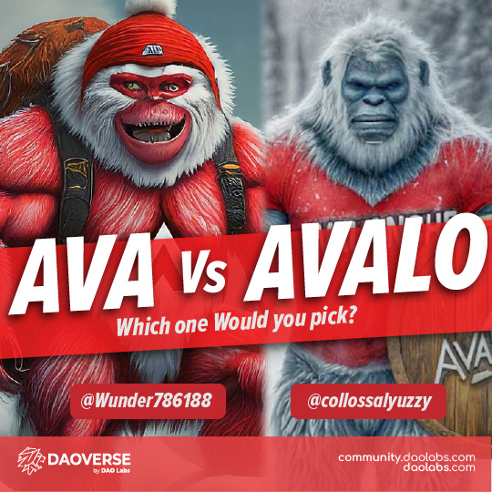 🎉AVA or AVALO ? Comment below on on your favorite Mascot Design for AVAX HUB

🗳 All credits to <a href="/Wunder786188/">Wunder 🔺 9000|| NFT KING 👑</a> and <a href="/collossalyuzzy/">Sageyuzzy🕵🏽‍♂️💻</a>).