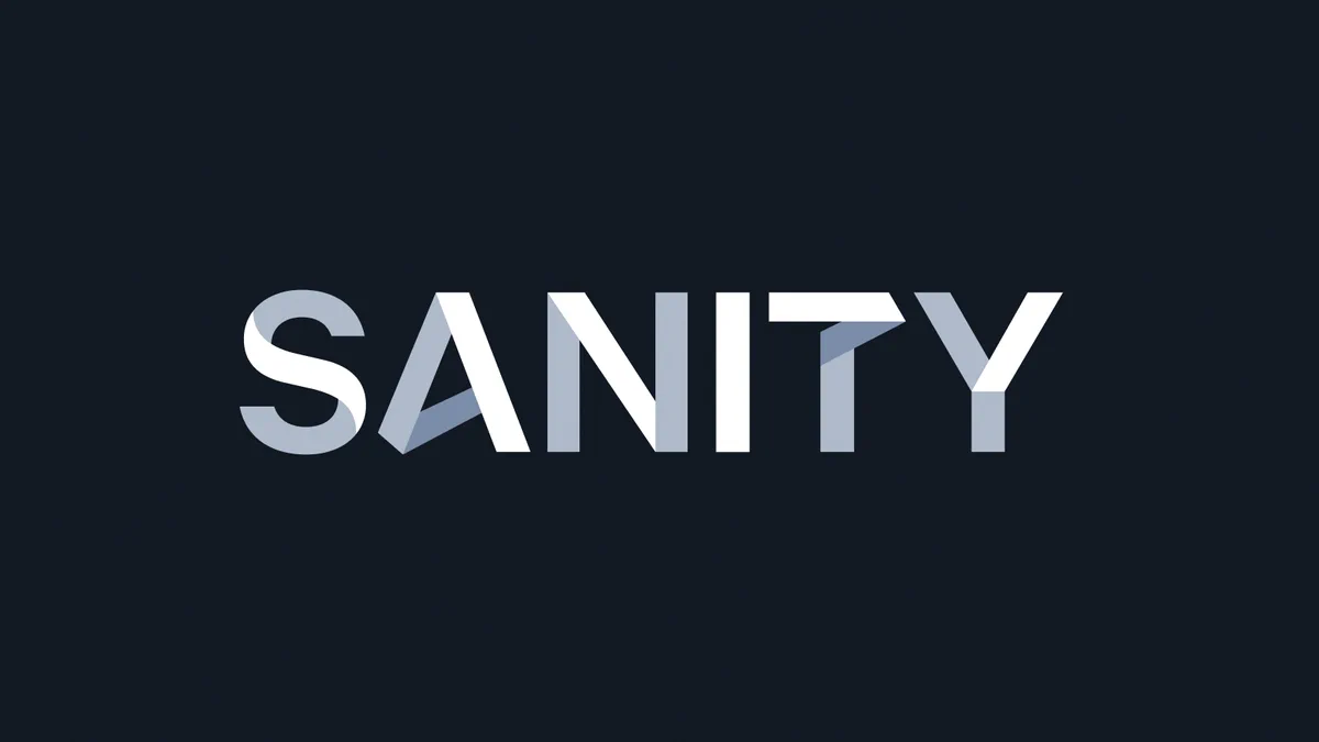 The word "Sanity" made up of sharp geometric shapes