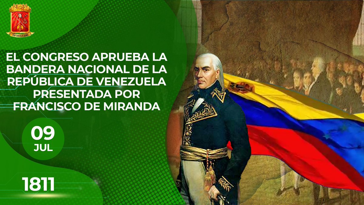 wistohorchourio's tweet photo. Bandera Nacional Diseñada por el Generalísimo Francisco de Miranda: ¡Honrosa gesta del Prócer insigne, cuya mirada visionaria concibió la bandera de la patria! Su diseño de libertad e igualdad, hoy ondeando con esplendor, nos inspira a defender la independencia conquistada. https://t.co/ds9NsSKLC1