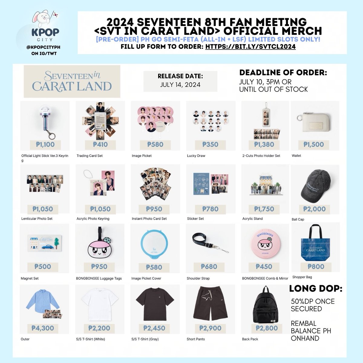 [PH GO] 2024 SVT 8TH FAN MEETING SEVENTEEN in CARAT LAND OFFICIAL MERCH ...