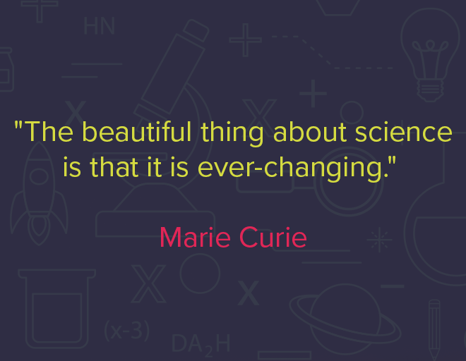 gsc1's tweet photo. #ScienceQuoteOfTheWeek
"The beautiful thing about science is that it is ever-changing." - Marie Curie https://t.co/69lB6ZTcCg