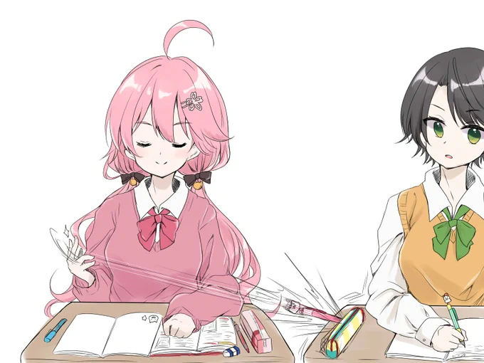 これはペン回しをするさくらみこ #みこスバ #miko_Art #プロテインザスバル 
