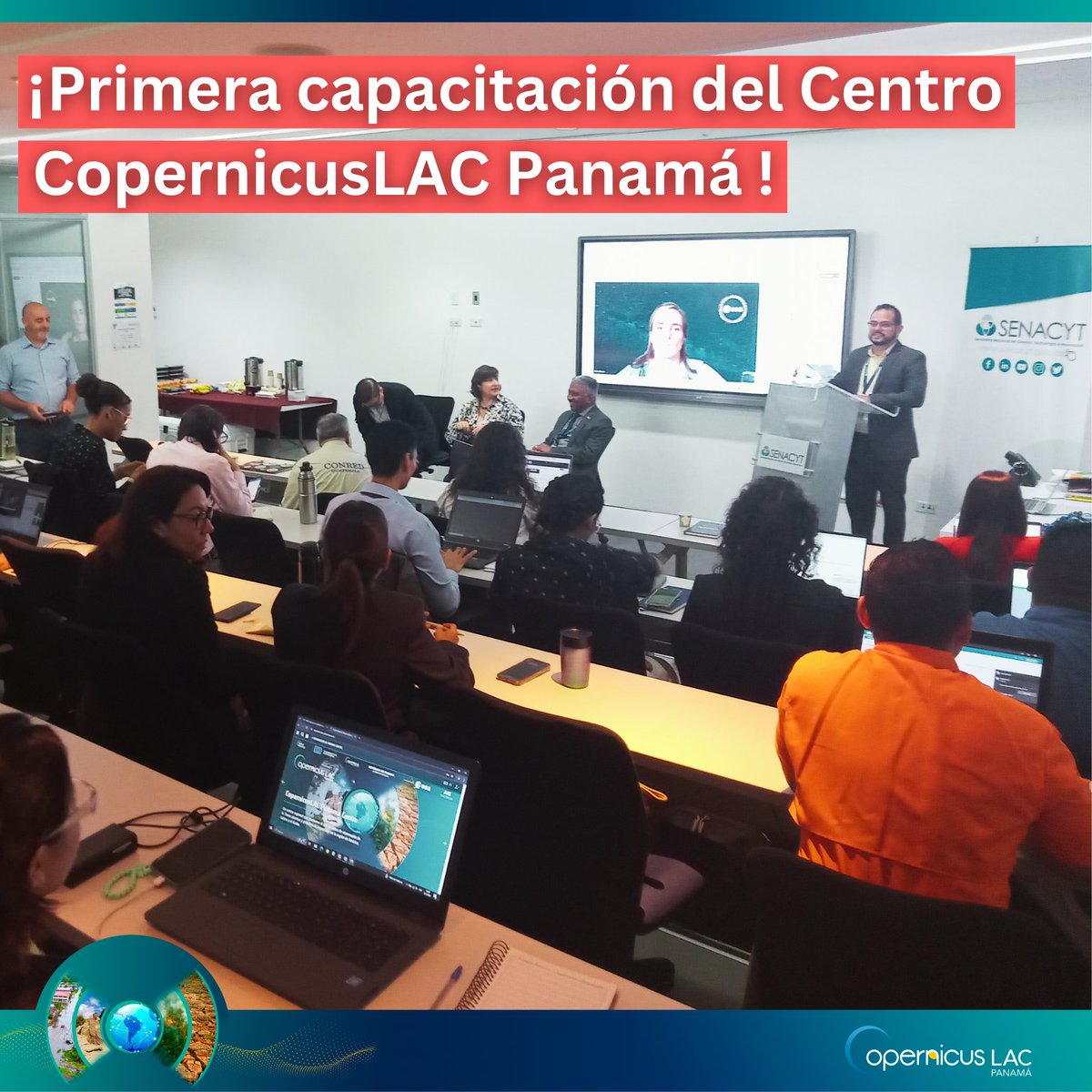 CopernicusLAC's tweet photo. ¡Ayer comenzó la primera capacitación del Centro #CopernicusLAC Panamá!

Esta semana, participantes en la Ciudad de #Panamá🇵🇦, aprenderán más sobre las aplicaciones de los datos EO de #Copernicus🇪🇺🛰para la reducción del riesgo de desastres

🔗https://t.co/c27aenkTHU https://t.co/7PaBvnjSQQ