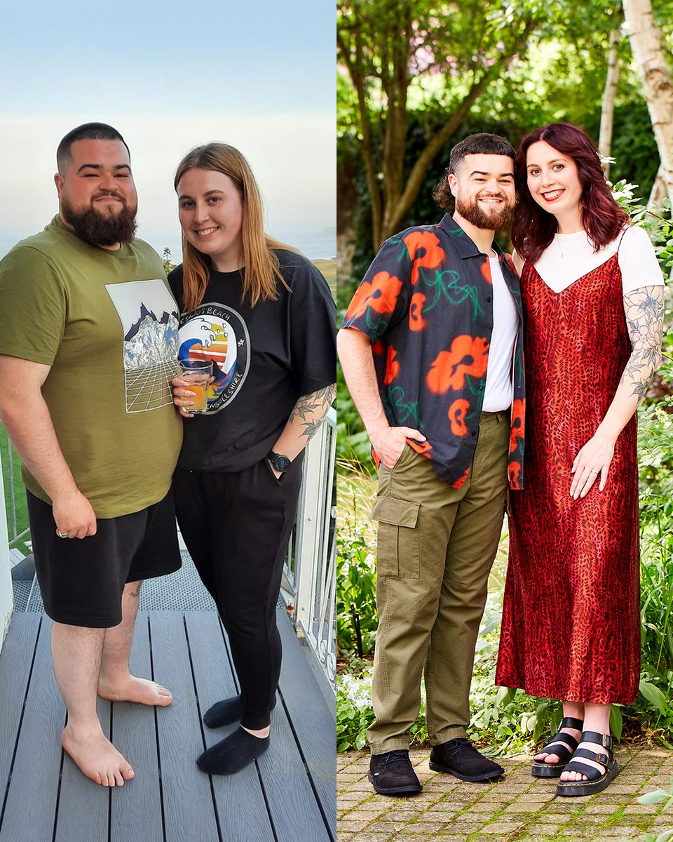 SlimmingWorld's tweet photo. “Group played a huge part in our success!” Our Two Together 2024 winners 🤩, Sam and Sophie, have lost 13st with the support of their Consultant and fellow slimmers – including family members who also attended their group ❤! Read more 👉: https://t.co/A0TDxwqcfz https://t.co/29DixWzhLg