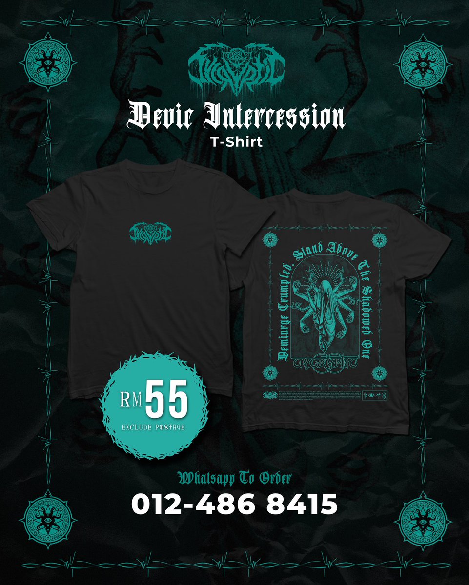 cycrypticult's tweet photo. ๐ฅ ๐น๐๐ ๐ธ๐๐๐๐ ๐ฌ๐๐๐๐ ๐ฅ
DEVIC INTERCESSION T-shirt is now open for preorders!
RM55/exclude postage
โWhatsapp 0124868415โ
โWhatsapp 0124868415โ
โWhatsapp 0124868415โ
#cycryptic #devicintercession #makanbudak https://t.co/g0mmrEeEFO