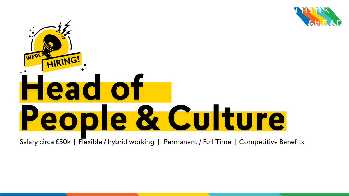 📣 WE’RE HIRING!

We're looking for a motivated and ambitious #HR professional to join our dynamic and growing mental health charity.

• Salary: £50k + benefits
• Central London / hybrid wfh
• Deadline: Midnight, 19 Jul

i.mtr.cool/xbtrlkpqdb
#LondonJobs #HRJobs #CharityJobs