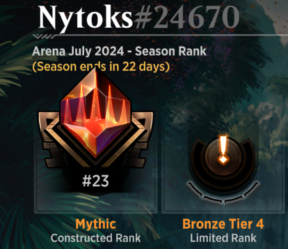 Nytoks_'s tweet photo. Rank #23 atm. Practicing for the qualifiers, Boros Phlage will probably be my choice. 6-0 today on stream.
https://t.co/BPTOWAjsRo

Decklist/untapped below: https://t.co/P6nFod6CUu