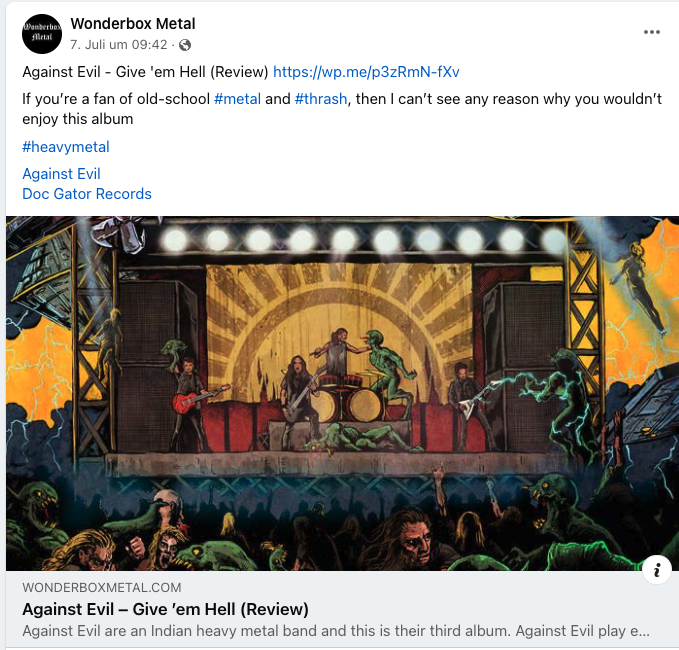 metalmessage's tweet photo. I N D E E D ! 😍
➤ "… this is good stuff … an unashamed throwback to the early days of Heavy Metal, but is of such quality that it doesn’t matter at all …"
https://t.co/xJuLyJzYOm
@docgatorrecords @wonderboxmetal
#heavymetal #againstevil #giveemhell #album #review https://t.co/GDOv4bHYnh