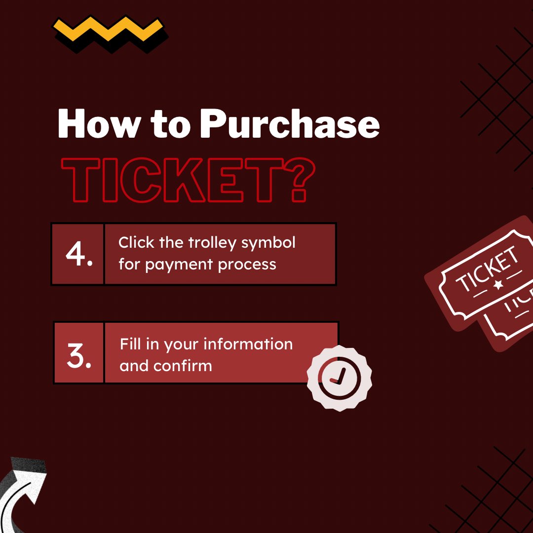 •HOW TO PURCHASE ONLINE TICKET?•

1. Open website 'e-commerce aswara'.
2. Sign in into your Google Account.
3. Make your ticket order.
4. Click the trolley symbol for payment process.
5. Fill in your information and confirm.

Get your ticket and be free!