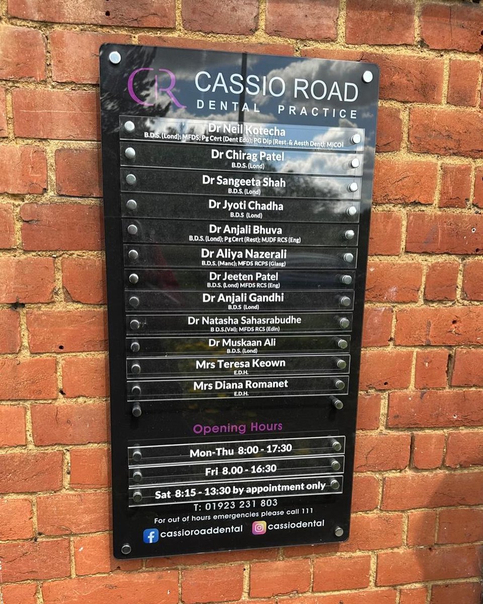 STRAWBERRYCLDN's tweet photo. Neon Sign, Wall Graphics with 3D Letters and much more designed, manufactured and installed by our team for Cassio Road Dental Practice.
.
.
.
.
#sign  #strawberrycreative #london #londoncity #unitedkingdom #wembley #wembleystadium #fretcut #signagemaker #3dletters #wallgraphics https://t.co/2xrRPuIc6W