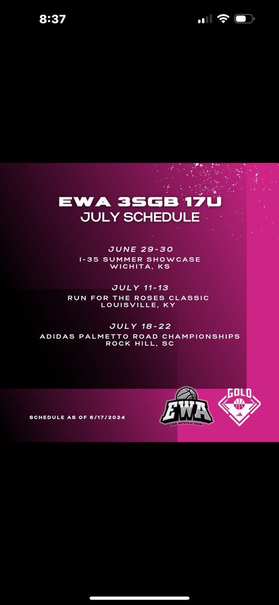 coachstbaugh's tweet photo. The most exciting time of the summer and she’s ready! 2025 shooting guard Jada Smith. https://t.co/ueFjOLq899