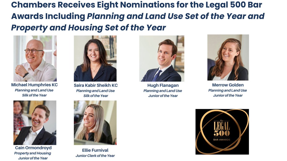 Francis Taylor Building (@ftb_law) on Twitter photo Chambers is delighted to receive 8 nominations for the <a href="/UK_Legal500/">The Legal 500 UK</a> Bar Awards 2024.
ftbchambers.co.uk/news/news-view…
#L500Awards #PlanningandLandUse #PropertyandHousing #UKBar #LegalAwards Chambers is delighted to receive 8 nominations for the <a href="/UK_Legal500/">The Legal 500 UK</a> Bar Awards 2024.
ftbchambers.co.uk/news/news-view…
#L500Awards #PlanningandLandUse #PropertyandHousing #UKBar #LegalAwards