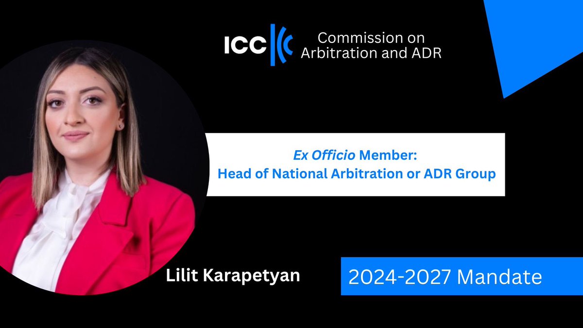 Managing Partner <a href="/aram_orbelian/">Aram Orbelyan</a> &amp; Partner <a href="/karapetyanlh/">Lilit Karapetyan</a>  of Concern Dialog have been appointed as Delegates from ICC Armenia NC to the ICC Global Commission on Arbitration &amp; ADR for the 2024-2027 term.

➡️ dialog.am/en/article/661