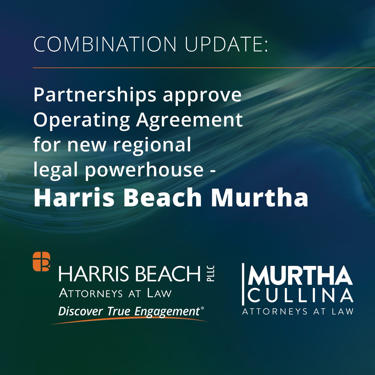 We’re excited to announce another milestone in our combination with @HarrisBeach! The partnerships have approved an Operating Agreement that will govern the combined firm - Harris Beach Murtha. We will operate as one firm beginning January 1, 2025. harrisbeachmurtha.com