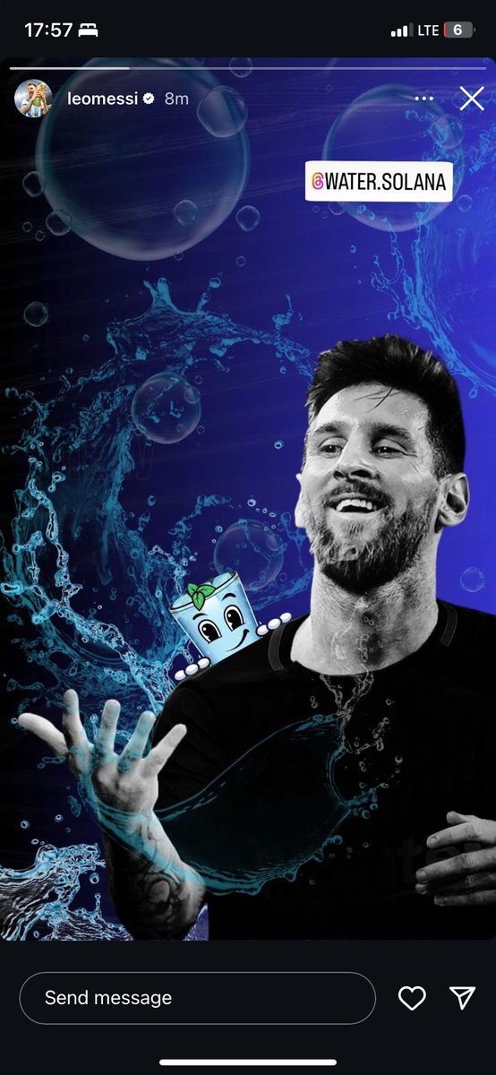 DWAYNEXRR's tweet photo. @cb_doge and then there is $WATER on $SOL that is being pushed by MESSI the goat and more to come 

if you fade this whole new meta I’m sorry for you 

@WaterMemeCoin is for everyone 

the first memecoin to get a individual in the size of MESSI and the most successful presale ever 

💧 https://t.co/rOAkvS9w45