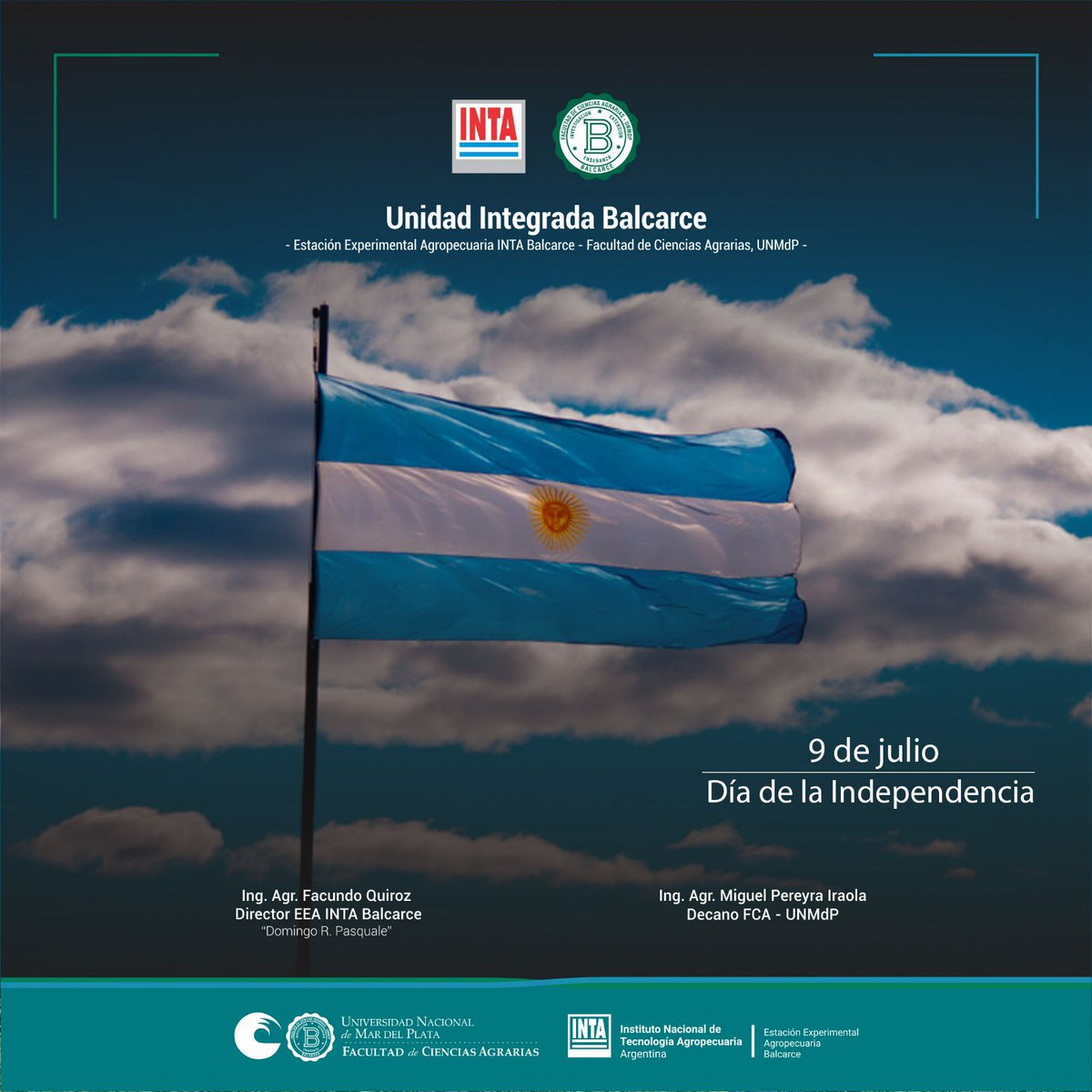 fcabalcarce's tweet photo. 🇦🇷9 de julio - Día de la independencia🇦🇷
Desde la Unidad Integrada Balcarce (#FCABalcarce #UNMdP - #INTABalcarce) celebramos este día patrio y recordamos la importancia de la unión, la fraternidad y la libertad en el pueblo argentino como símbolos que nos representan.
#9dejulio https://t.co/U2XWHs7Ler