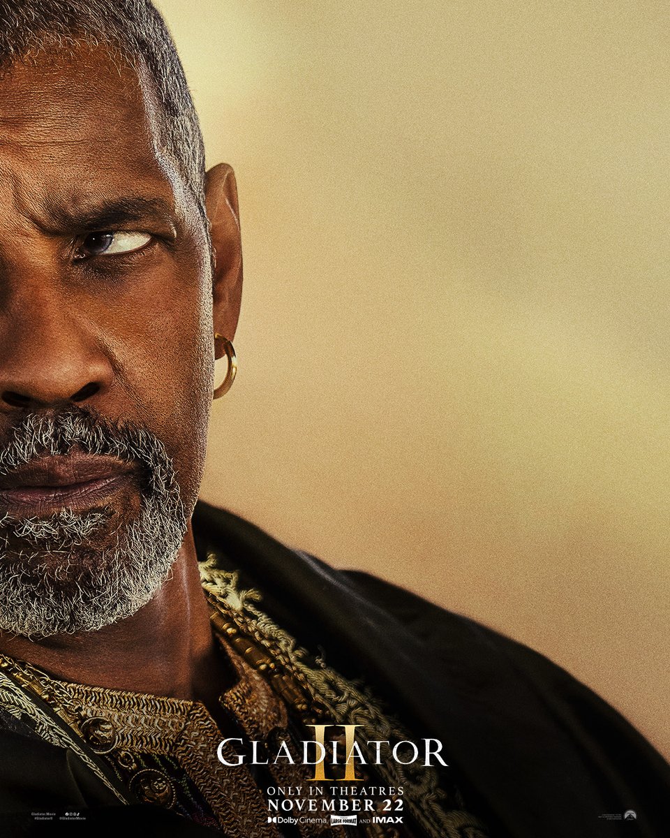 Denzel Washington is Macrinus. #GladiatorII